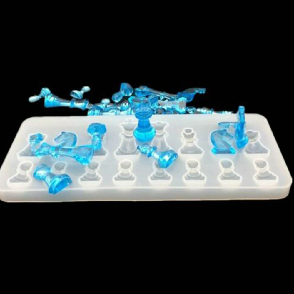 Chess Resin Mold DIY Silicone Mould Crystal Epoxy Handmade Jewelry | Дом и сад
