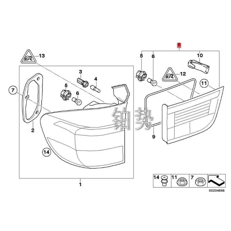 Автомобильный задний светильник Задняя Крышка багажника правая сторона 2006 b mwX5 E70