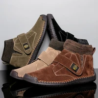 kezzly mens outdoor large size mens shoes fashion casual footwear mens shoes with hookloop high top warm mens boots