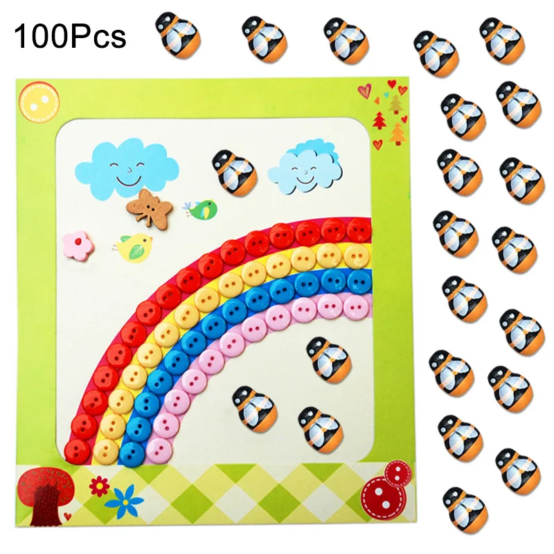 Высокое 100 шт 3D деревянные наклейки мини &quotПчела&quot стенка холодильника