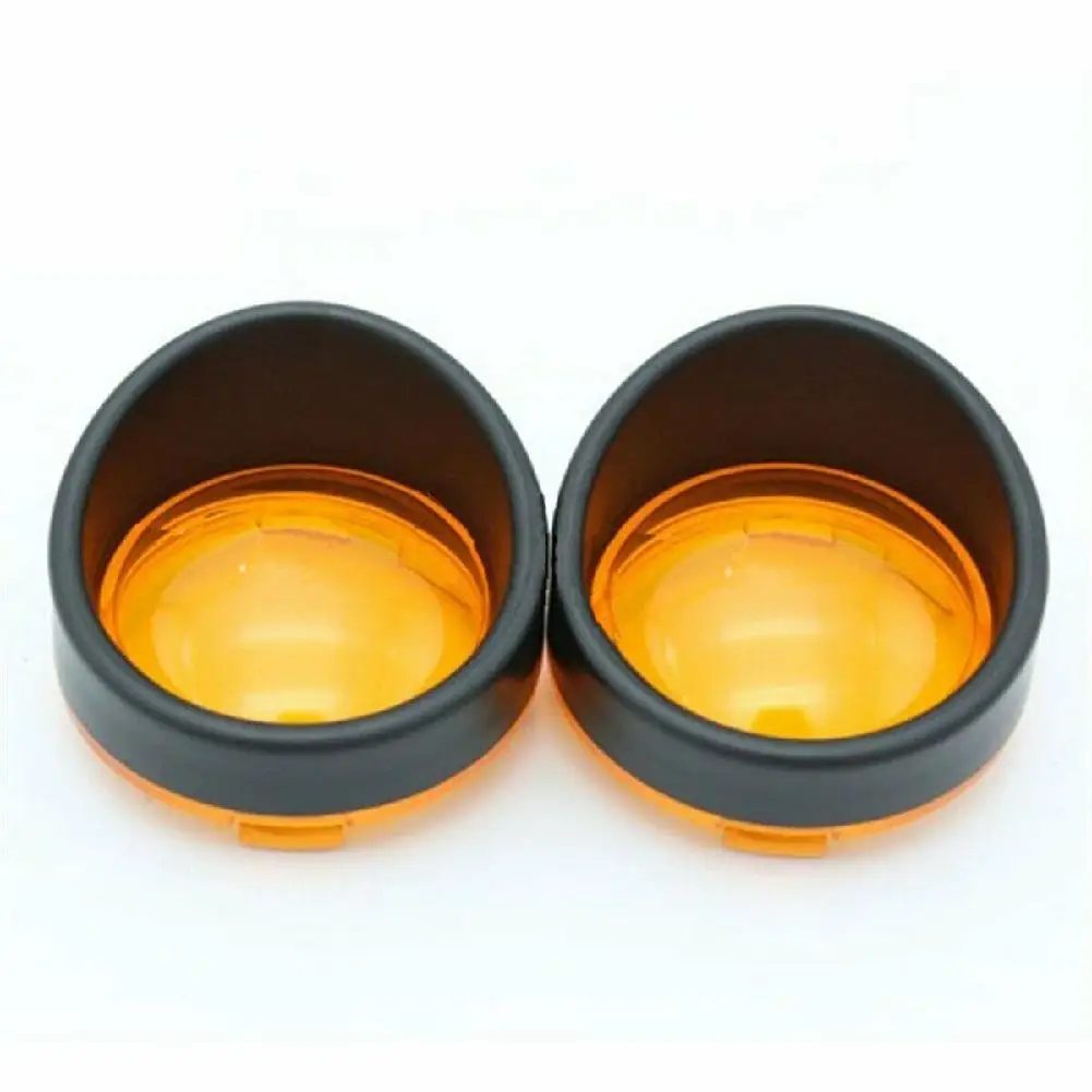 1 Pair Chrome Visor-Style Turn Signal Light Bezels 4 Colors Lens for Harley Davidson Motorcycle Accessories |