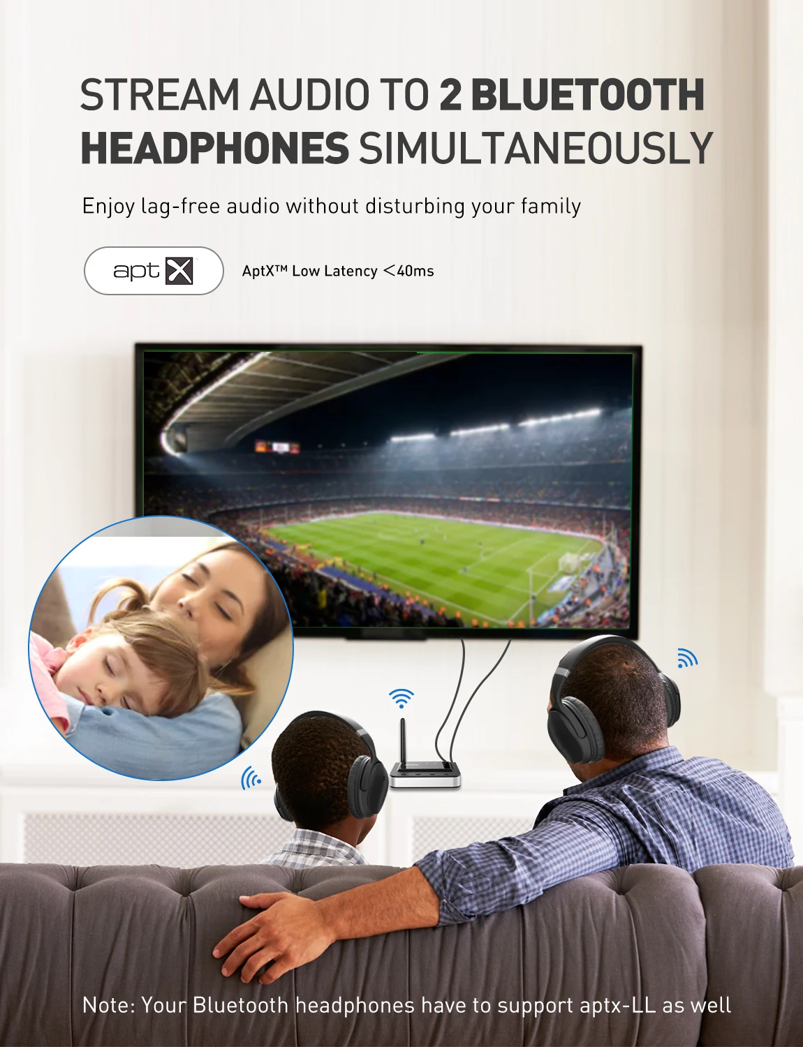 Mpow BH262 3 в 1 Bluetooth 5,0 беспроводной аудио передатчик приемник Поддержка APTX APTX-LL APTX HD Оптический RCA 3,5 мм для ТВ ПК дома