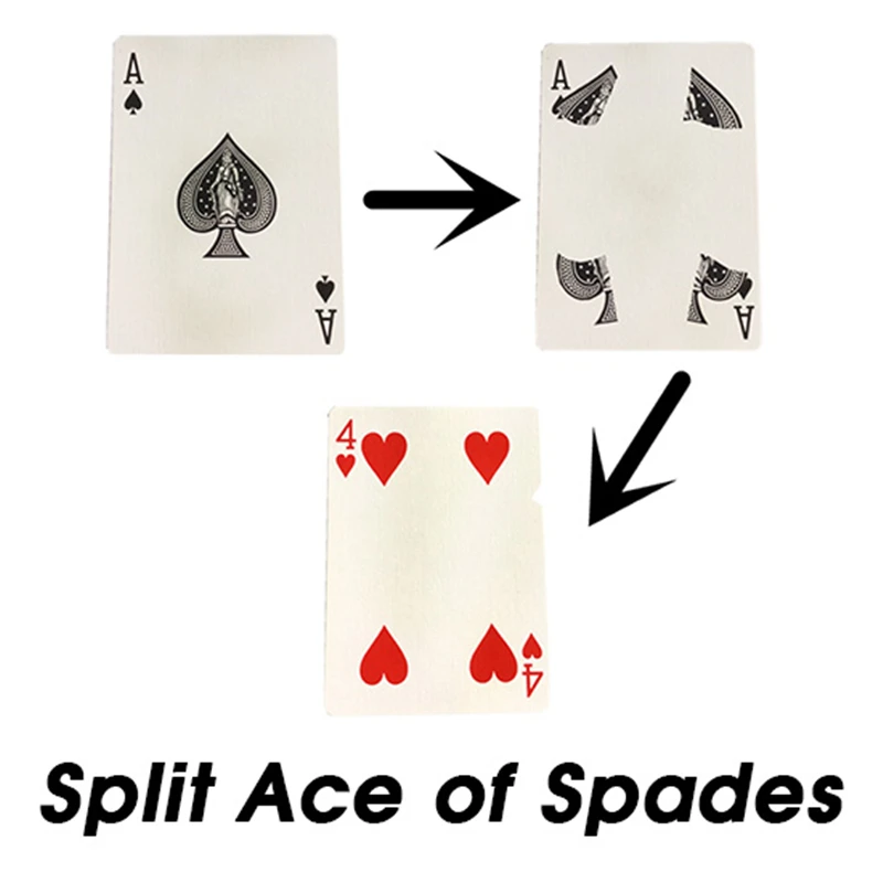 Split Ace Of Spades магические трюки крупным планом улица сцена магический реквизит