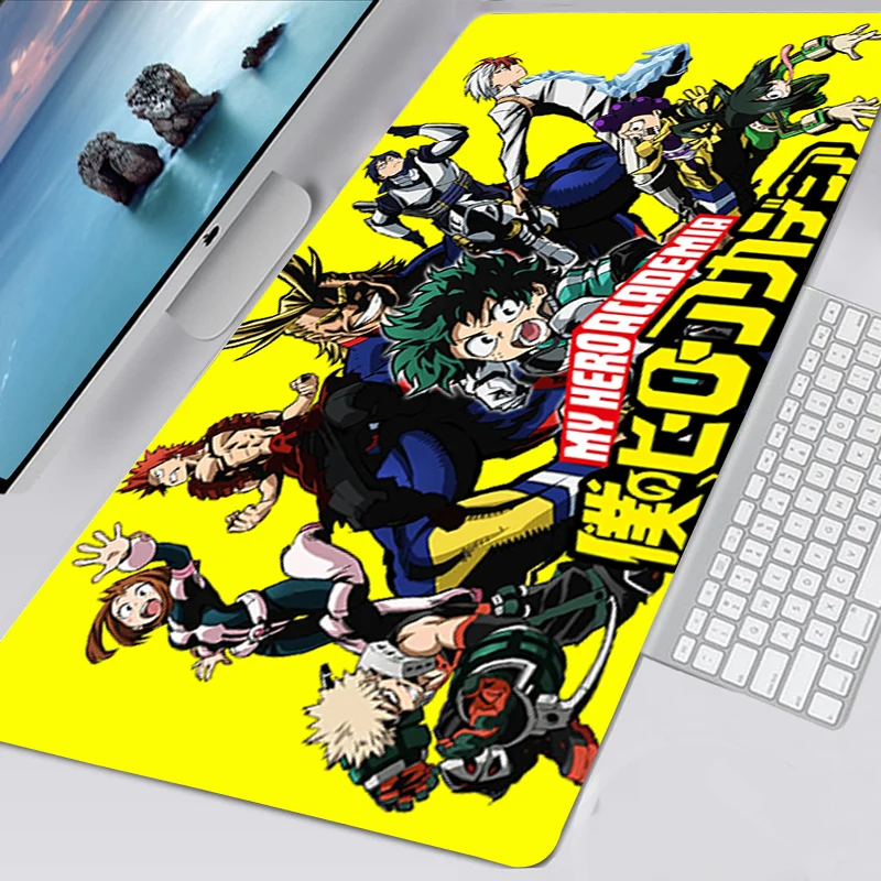 

My Hero Academia Mousepad Gamer Accessories Mouse Mats XL Mausepad Anime Mouse Pad 90x40 Keyboards Computer Peripherals Play Mat