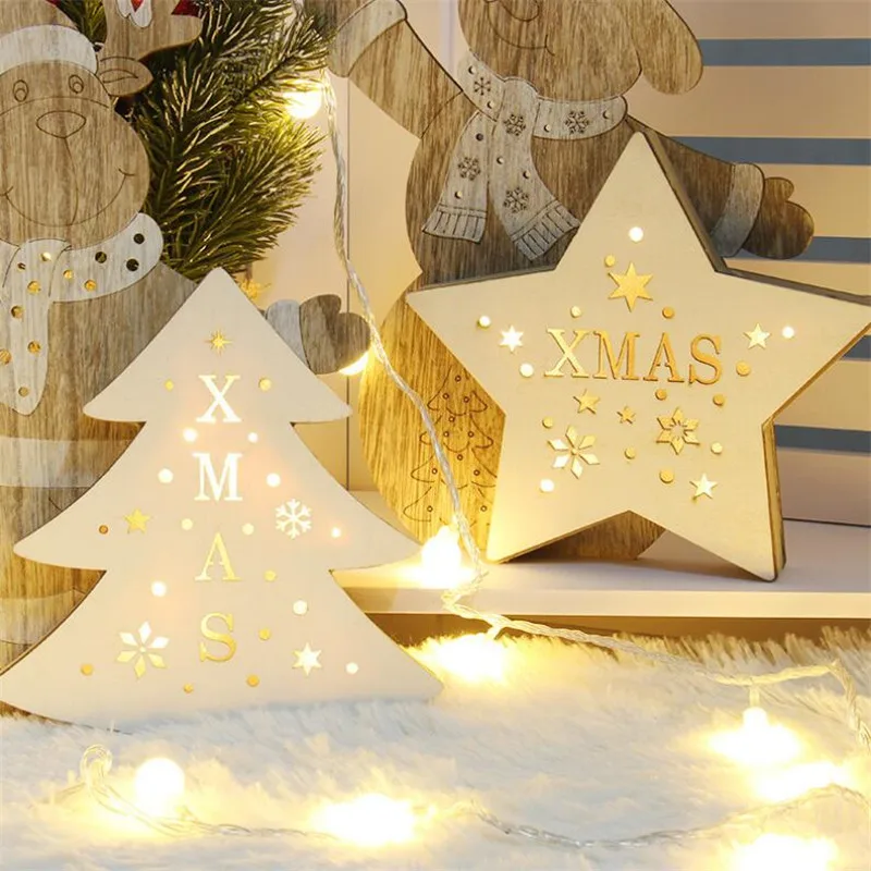 Снежинка деревянные декоративные элементы деревенская Рождественская елка