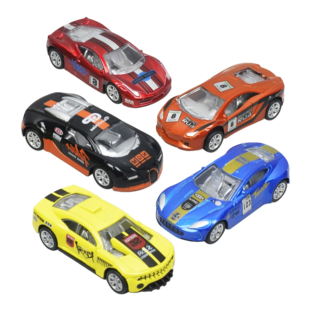 

Миниатюрный родстер из сплава, мультяшный автомобиль, литой гоночный автомобиль, модель в масштабе 1:50, игрушечный автомобиль для детей, 5 шт.