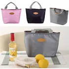 Водонепроницаемые Офисные Сумки карамельных цветов для ланча на молнии для студентов, сумка для хранения, сумка для пикника