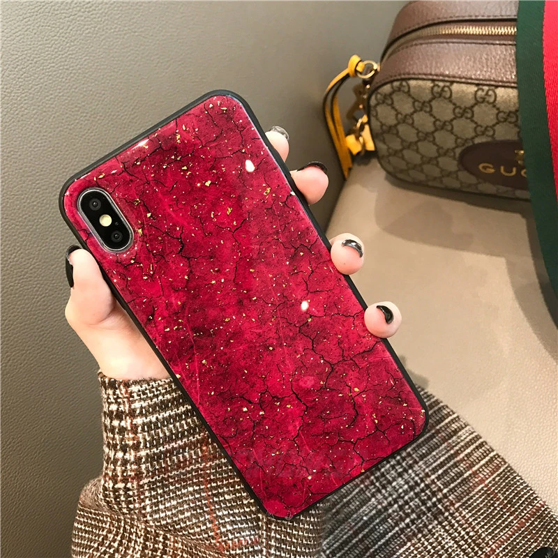 Модный винтажный Чехол для iPhone X XR XS Max роскошный эпоксидный мраморный чехол iphone 8 7