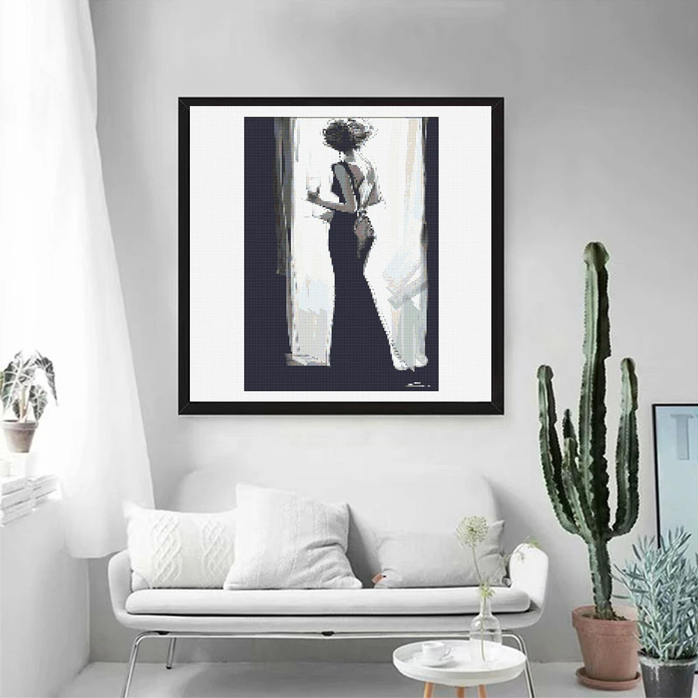 Алмазная вышивка 5d &quotженщина в платье&quot &quotсделай сам&quot крестом из страз