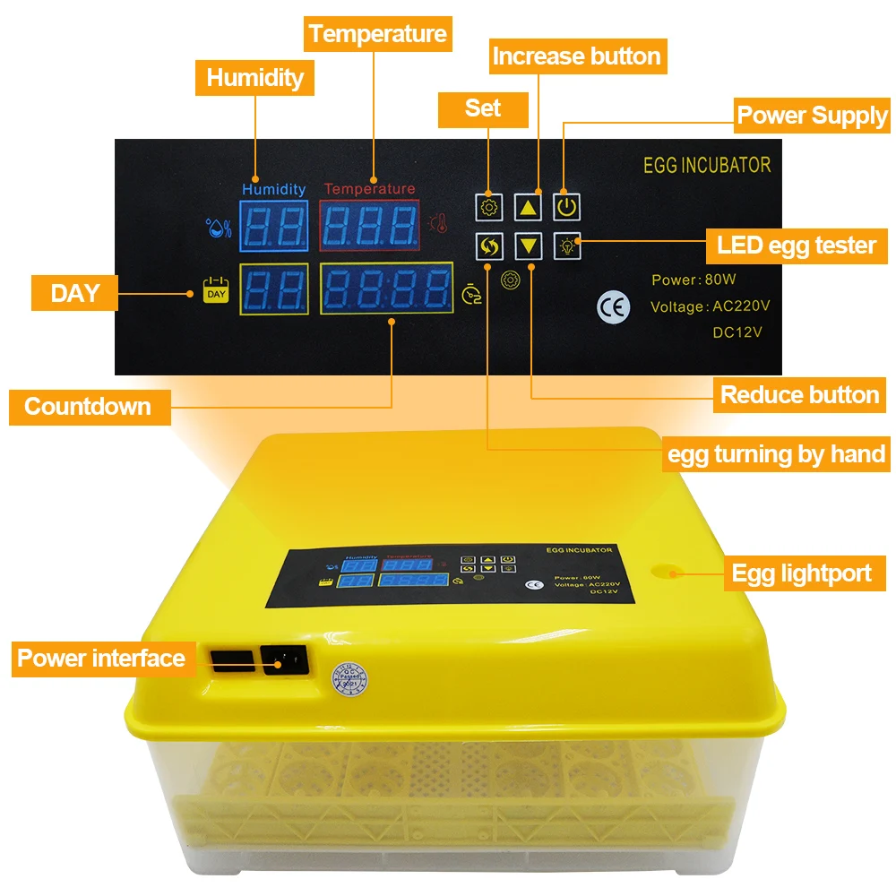 Горячая распродажа! 96 инкубаторов для яиц домашний инкубатор|Клетки и