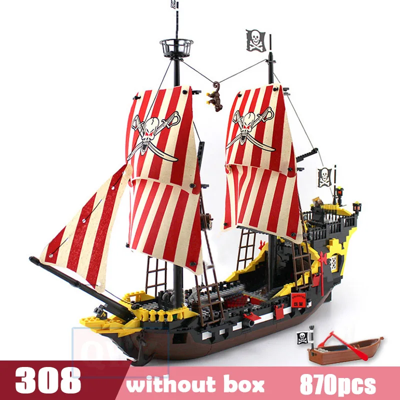 Наборы моделей DIY Пираты Замок фигурки Карибского моря строительные блоки