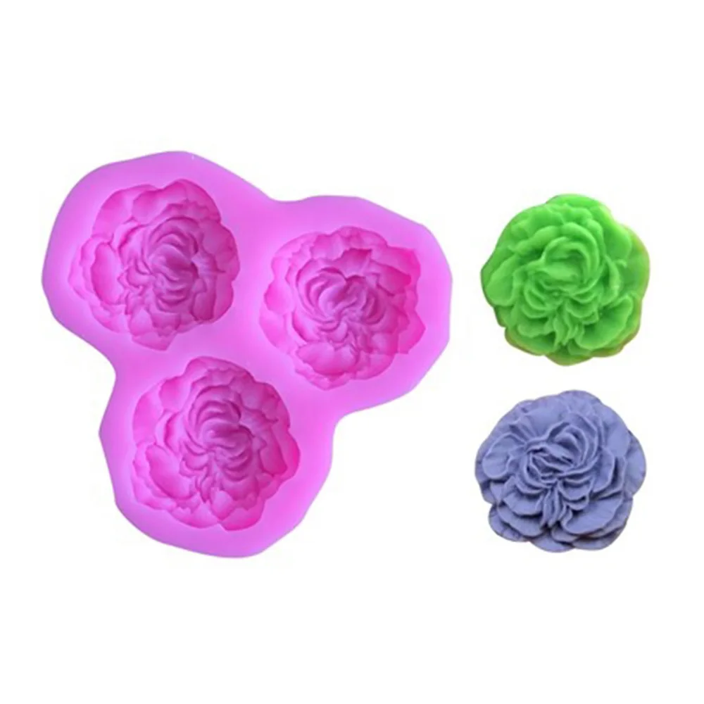 

Peony Flower Silicone Molds Wedding Cupcake Topper Fondant Cake Decorating Tools Soap Resin Clay Candy Chocolate Gumpaste Moulds