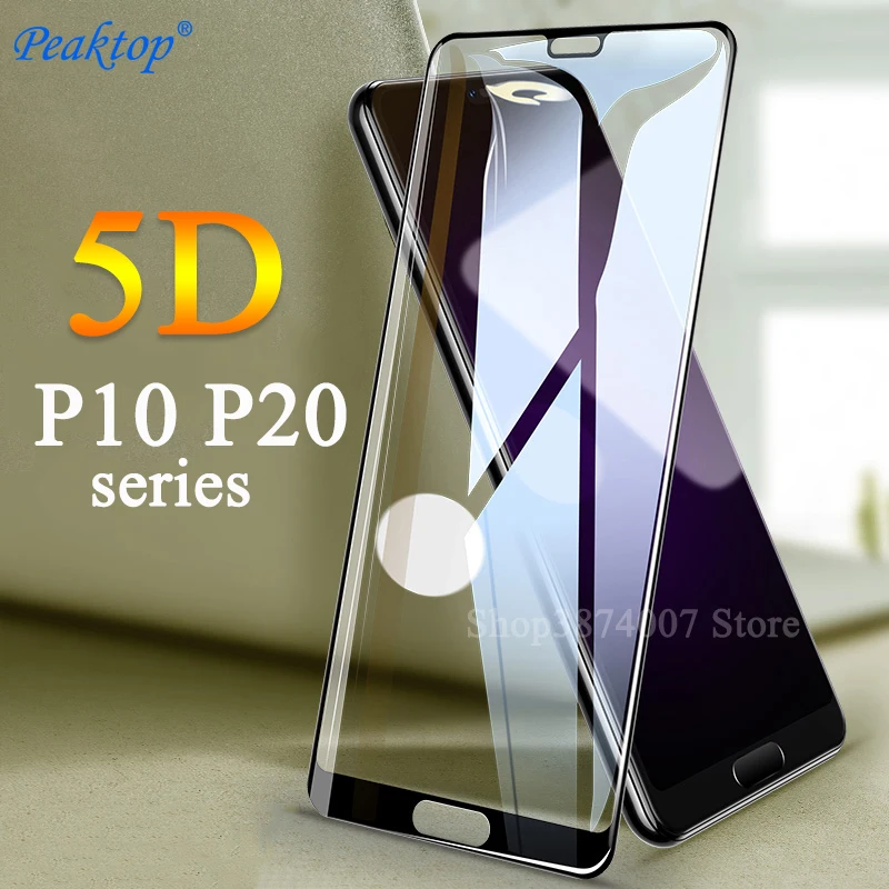 Защитное стекло 5D закаленное для Huawei P20/P10 Lite/Pro | Мобильные телефоны и аксессуары