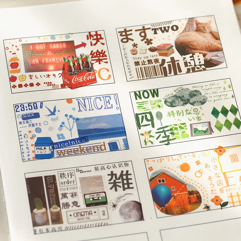 INS Стиль Путешествие прозрачный ПЭТ Васи клейкие ленты маскировки Скрапбукинг