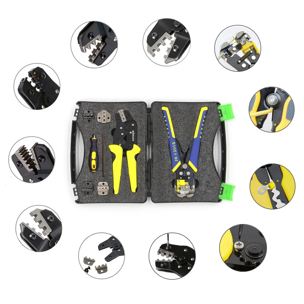 KKmoon Wire Crimpers Engineering Ratcheting Terminal Crimping Pliers Strippers Kit Bootlace Ferrule Crimper Tool | Инструменты