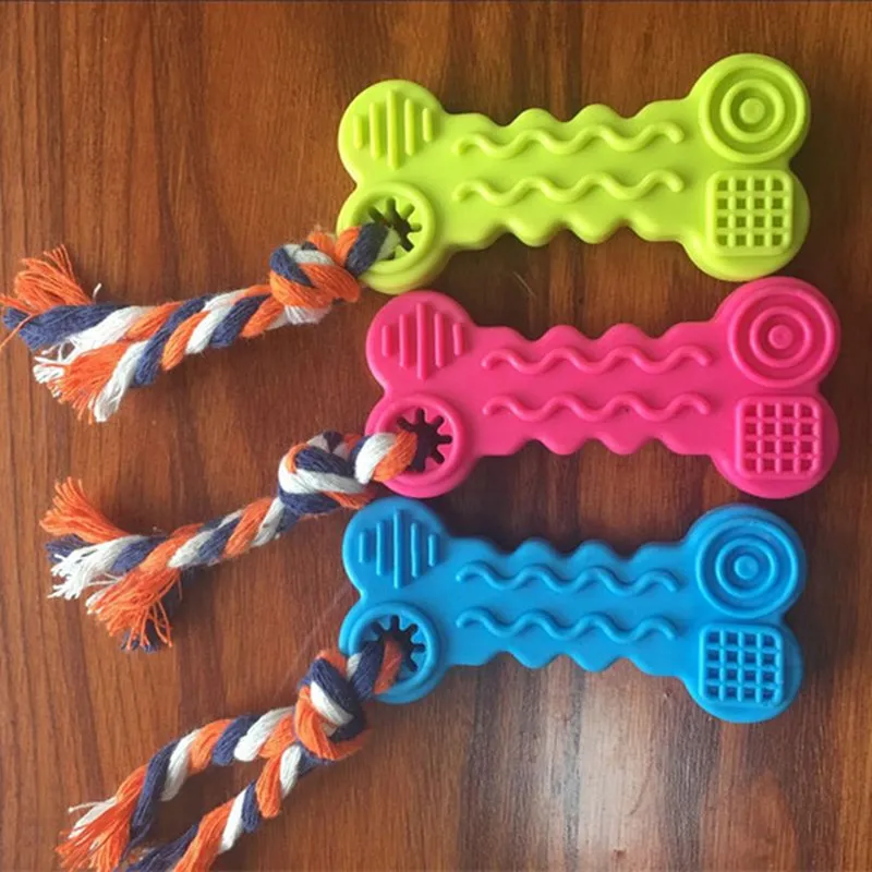 

Bone Rope Toy Training Chewing Interaction Pet Dog Interactive Toy Star Natural Rubber Durable Pentagram Shaped Small Dog Play