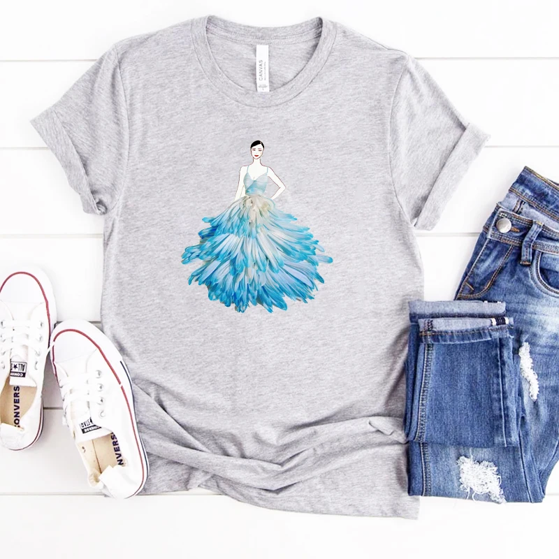 Модные дизайнерские футболки в стиле Харадзюку платье с цветочными лепестками