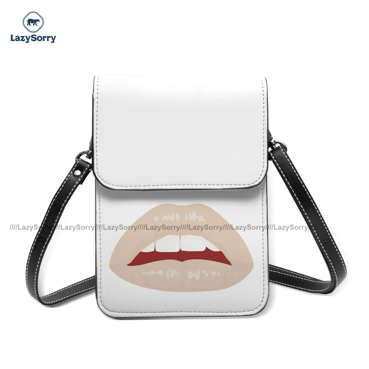 

Lips Shoulder Bag Business Leather Mobile Phone Bag Female Bulk Funny Bags