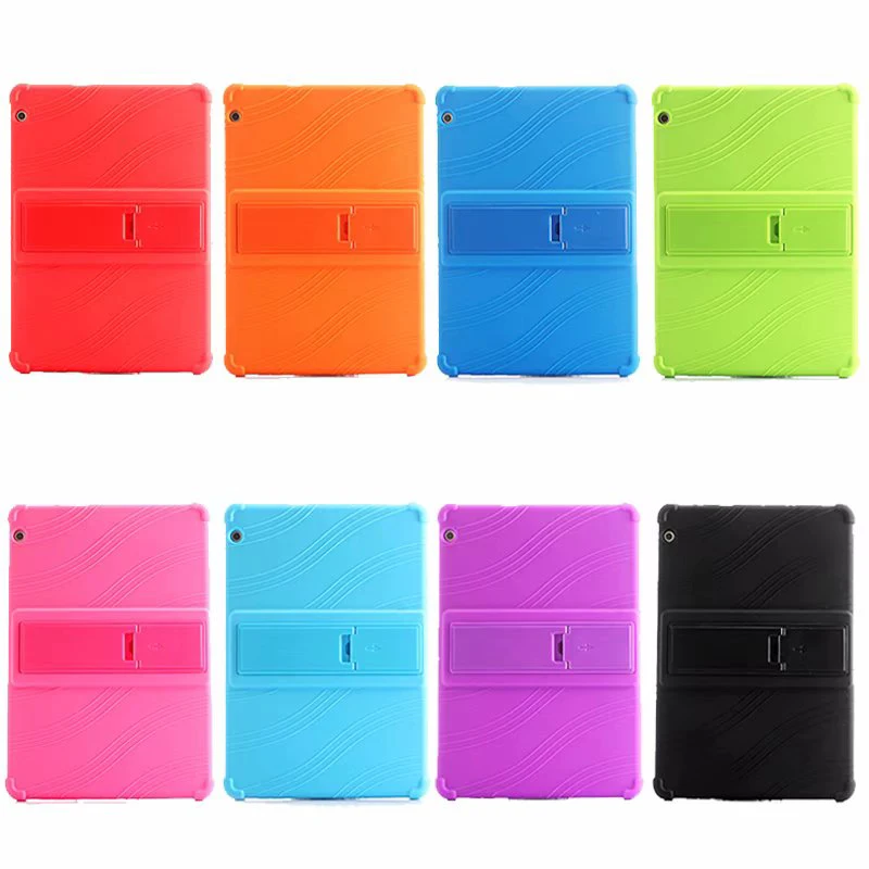 

Soft Silicone Case For Huawei MediaPad T3 10 or Honor Play Pad 2 9.6 inch AGS-L09 AGS-L03 AGS-W09 With Bracket Anti-Shock Shell