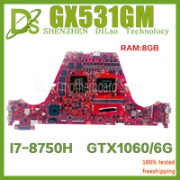 gx531gm laptop motherboard is for asus rog zephyrus gx531gm gx531gx gx531g original motherboard with 8g ram i7 8750h gtx1060 v6g