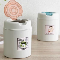 modern plastic nordic trash bin bedroom white mini wastebasket trash can with lid office rangement cuisine waste bins