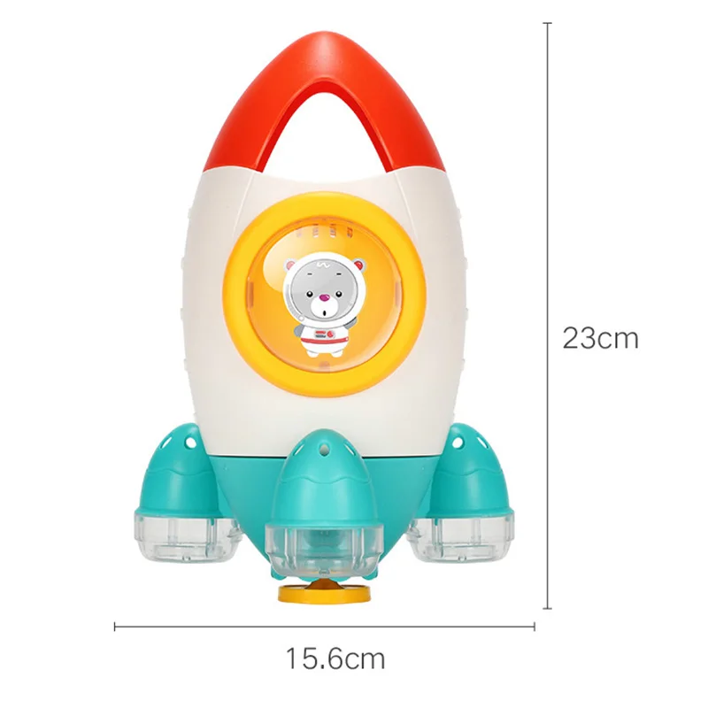 

Children's Bath Toys Water Playing Toy Rocket Fountain Water Spraying Rotary Spraying Beach Toy for Baby Kids Boys Girls