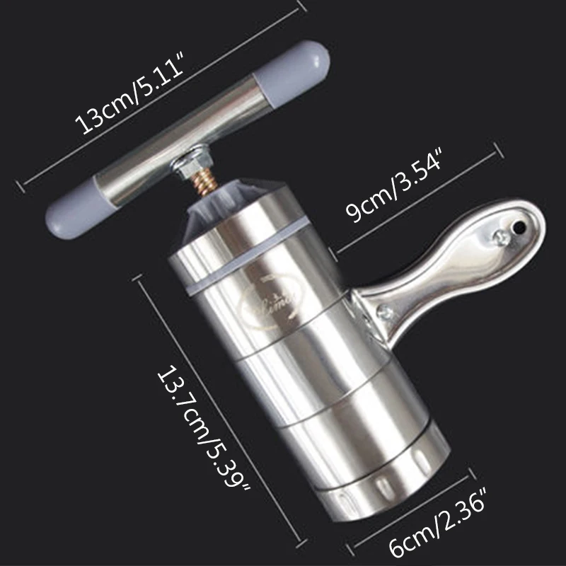 Noodle Maker Handmade Machine Household Manual Stainless Steel Pressing Kitchen Tool Hollow | Дом и сад