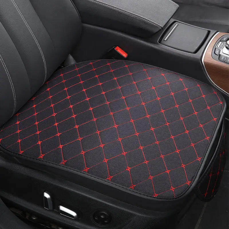 

Car Seat Covers Front Rear Flax Cushion Non Slide Auto Accessories Universa Seat Protector Mat Pad Four season seat cover