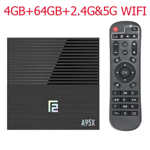 4GB 64GB Android 9,0 tv box A95X F2 Amlogic S905X2 Поддержка 2,4g и 5g Wifi Bluetooth 1080p 4K Google плеер Netflix Youtube Smart tv box - Цвет: 4GB 64GB