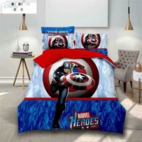 marvel captain america printed bedding set children the avengers spider man cartoon duvet cover sheet pillowcase twin full size