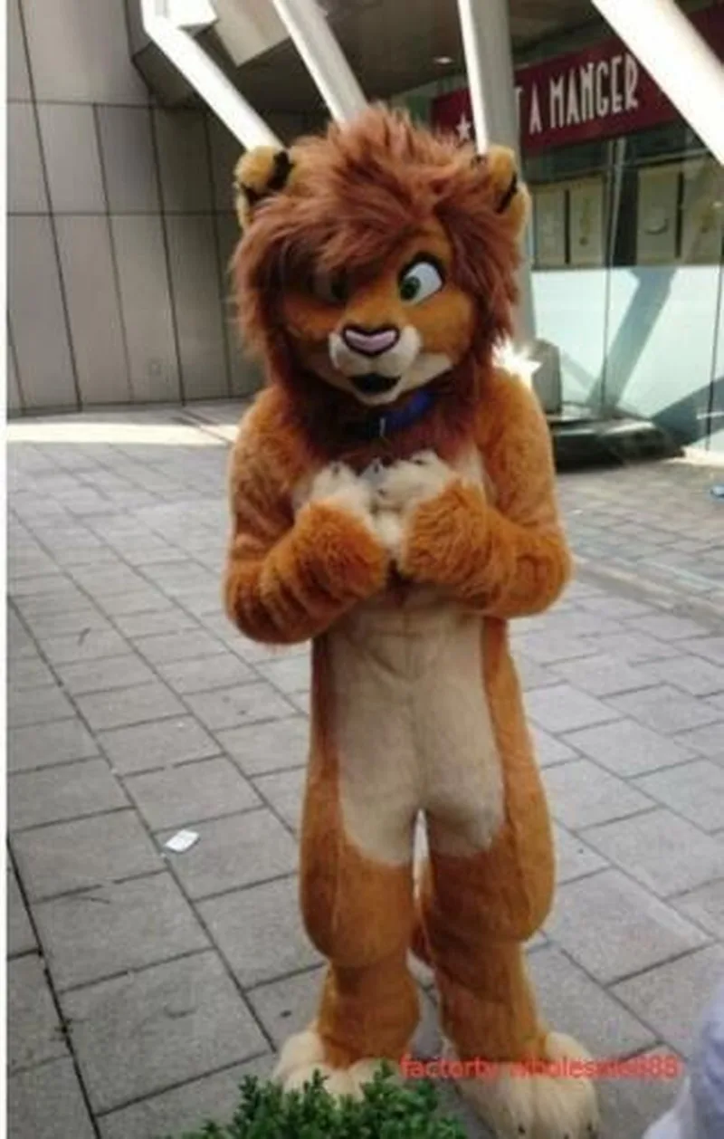 Карнавальный костюм-талисман с изображением коричневого льва 2019 костюм короля