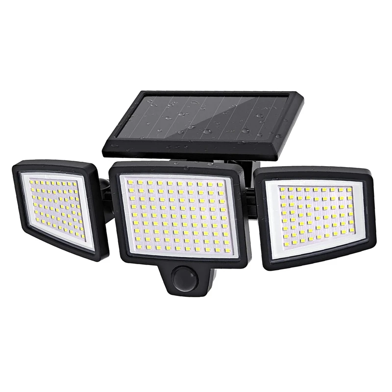 

Уличный светильник на солнечной батарее с датчиком движения, 210 светодиодов, уличный светильник для украшения сада на солнечной батарее, на...