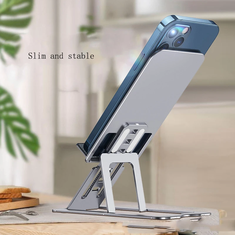 tablet stand new lazy metal aluminum alloy adjustable portable folding desktop live mobile phone stand free global shipping