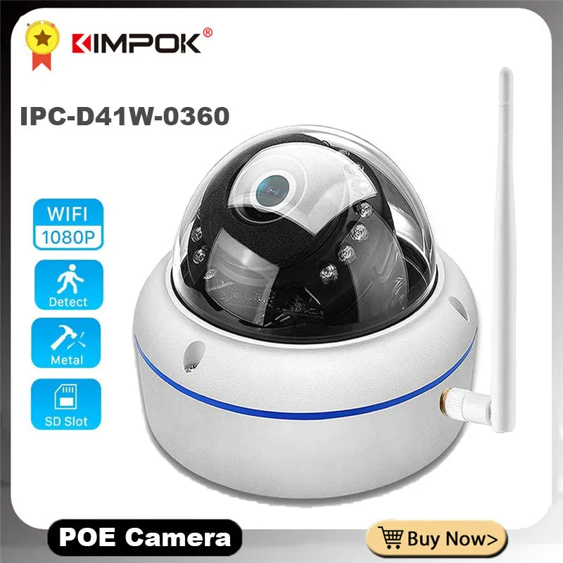 

KIMPOK Full HD Wifi PTZ IP Camera Outdoor HD 1080P Two-Way Audio Wifi IP Camera Color IR Night Vision CCTV Cam