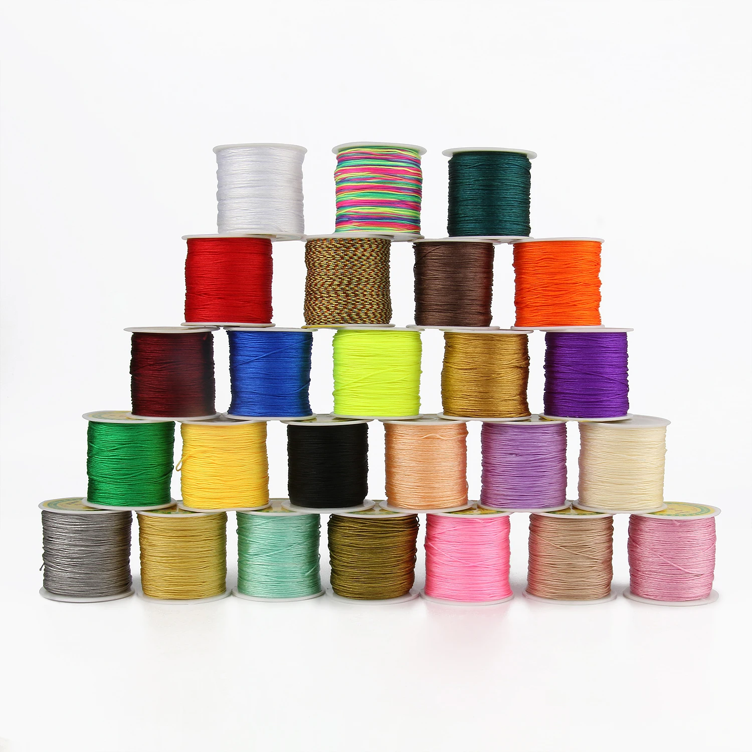 

0.8mm 100Meter Multicolor Nylon Cord Beading Thread Chinese Knot Cord Jewelry Making Bracelet Necklace Craft Braided String Rope