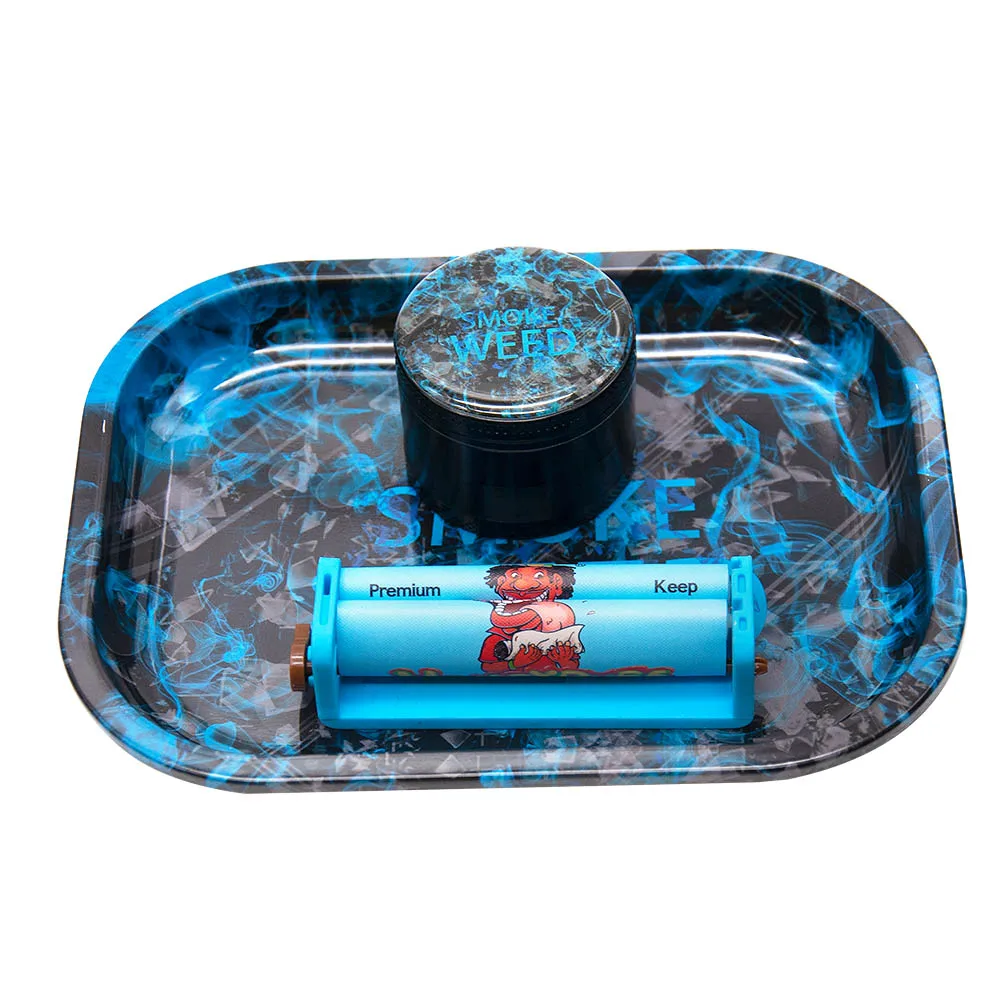

Tobacco Smoking Kit Metal Rolling Tray Herb Container Zinc Alloy Smoking Grinder HONEYPUFF Rolling Machine Smoking Accessories