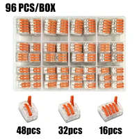 96pcsbox 212 213 215 universal compact wiring conector terminal block connectors terminator wire connector awg 28 12