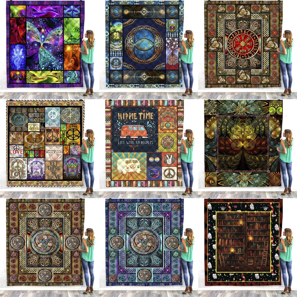 SOFTBATFY буддистская чакра всесезонное одеяло для детей и взрослых кровать мягкое