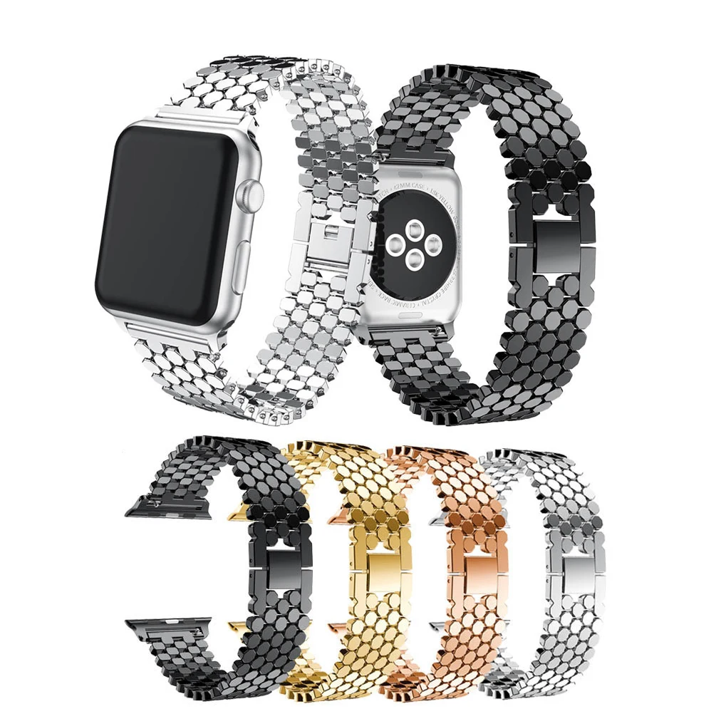Ремешок Essidi из нержавеющей стали для часов Iwatch 6 5 4 3 2 1 SE 40 44 мм металлический