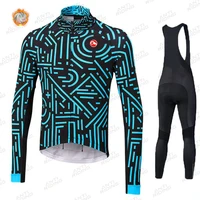 new 2021 mens winter thermal fleece cycling jersey cycling maillot cycling ropa ciclismo bicycle clothes set triathlon suit
