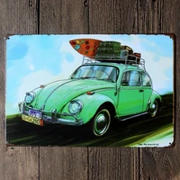 new vintage car decoration for home hotel cafe bar tin sign the wall decoration of fresco art poster