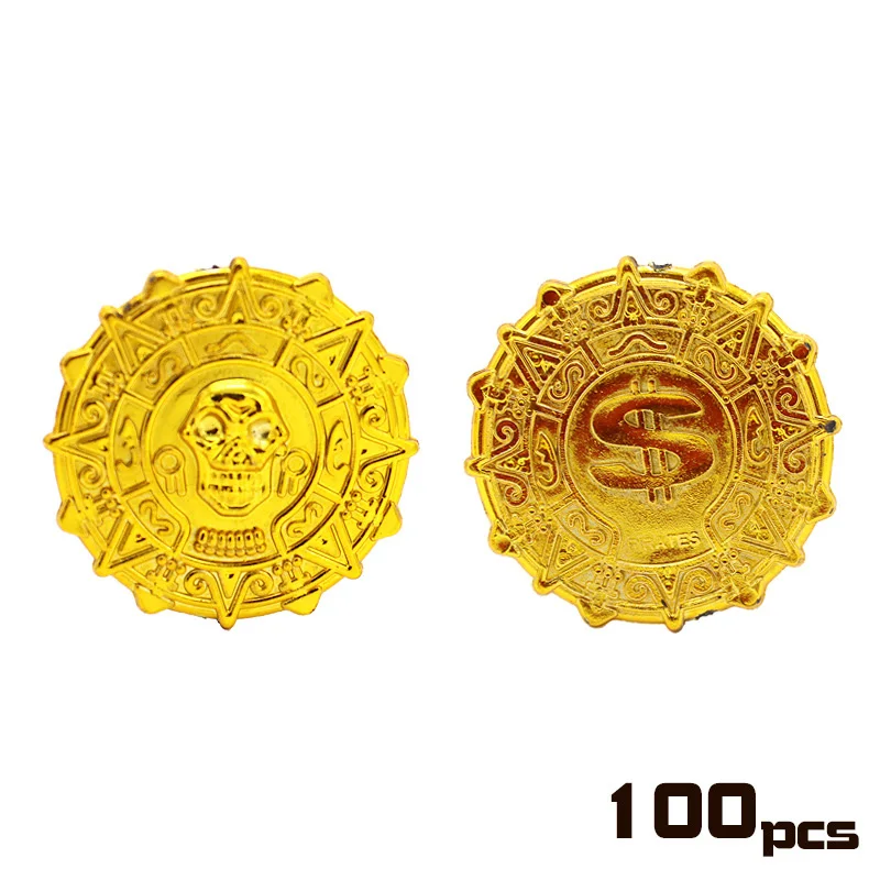 Имитация монет 50/100 реквизит пиратов на Хэллоуин имитация захват поддельная игра