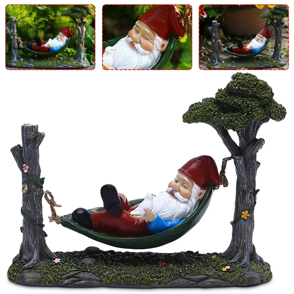 

Yard Resin Figurines Garden Statues Sculptures Gnome Decorative Santa Claus Bonsai Ornaments Home Decoration Miniatures