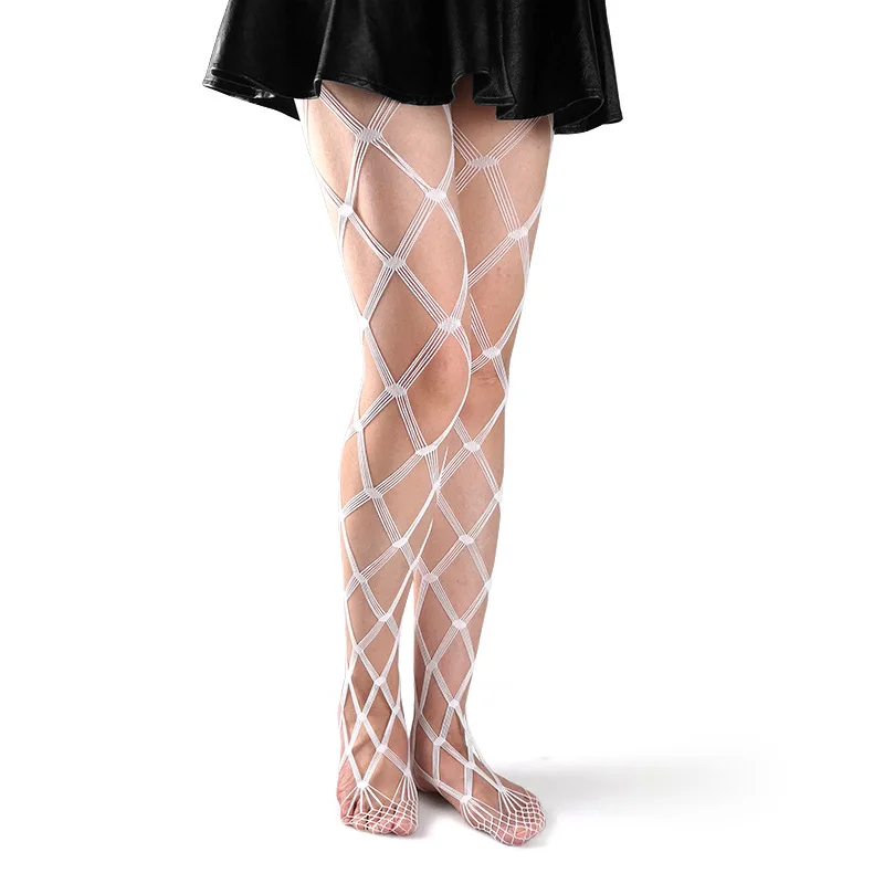 

Five-line grid cross check pantyhose ultra-thin summer women's socks