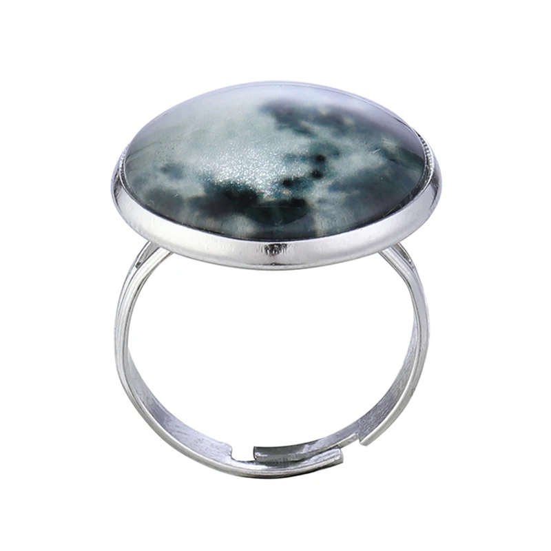 Круглые стеклянные Светящиеся Кольца для пальцев шикарные ювелирные аксессуары