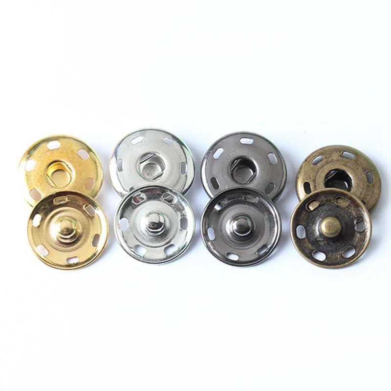 10 компл./упак. 12 мм/17 мм Металлические Кнопки пришивания пуговиц застежки кнопки