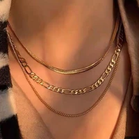 bohemia multi layered gold snake chain choker necklace for women new statement vintage chains necklace female party jewelry