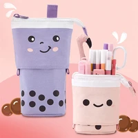 creative retractable pencil case school stationery storage bag wave point kawaii pen case cute pen holder gifts for kid pen bags
