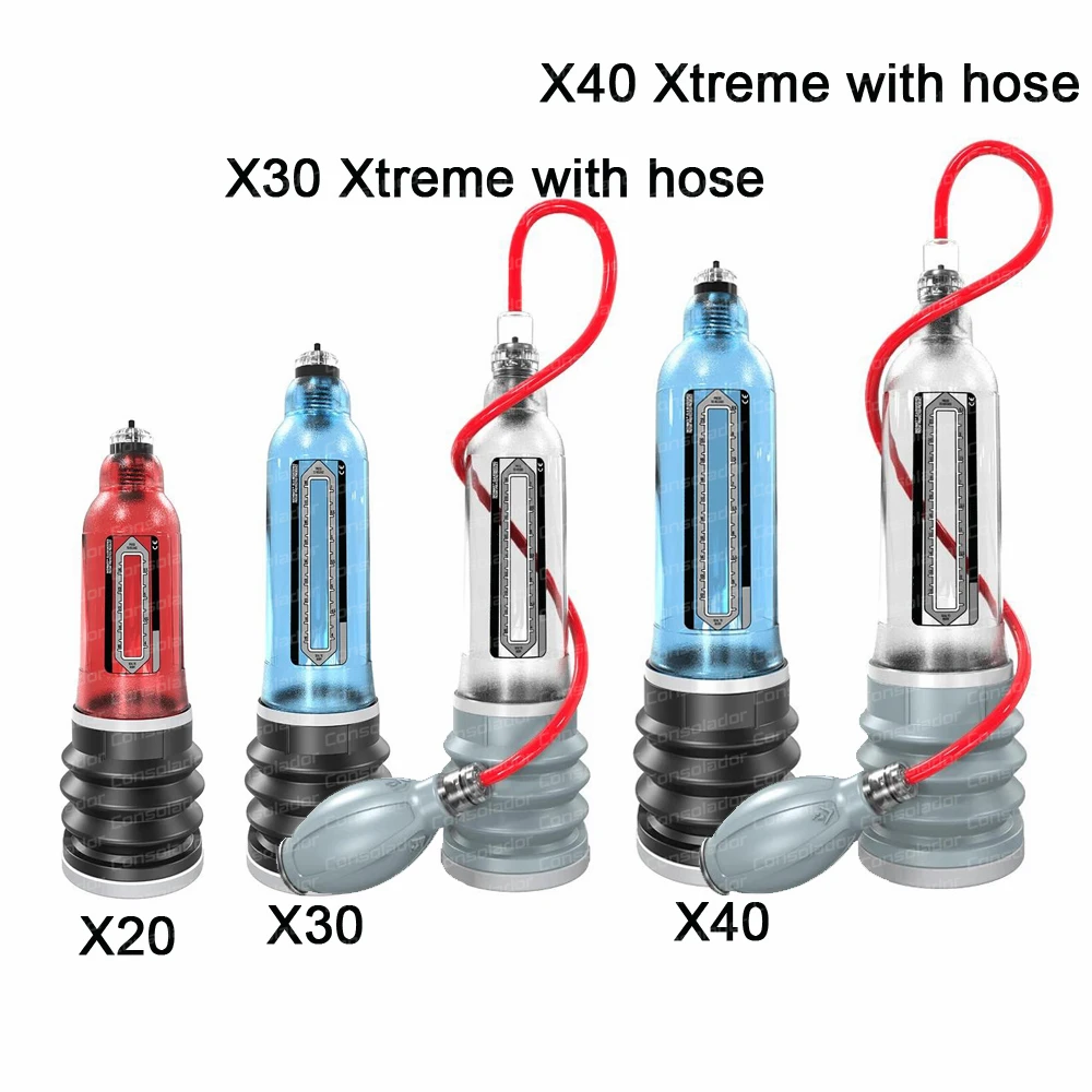 

Насос для пениса X20, X30, X40, увеличение мужского пениса, Т-образный увеличитель пениса, водяной удлинитель пениса, вакуумный насос для мужчин, ...