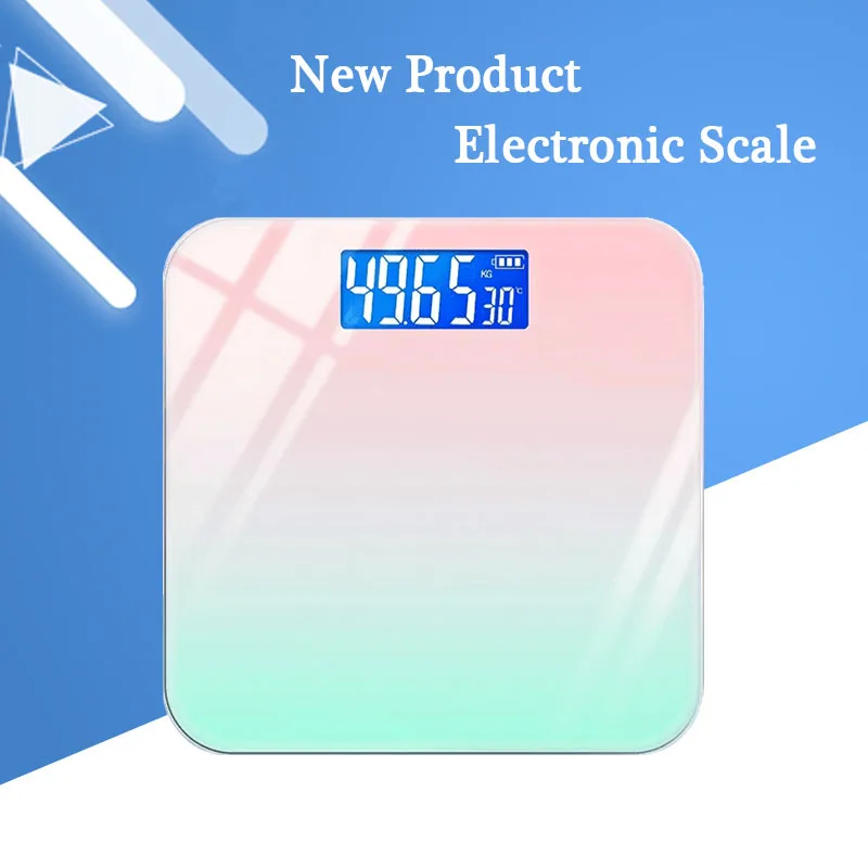 

Bluetooth Electronic Scale Aurora Gradient Smart Bathroom Scale Portable Floor Body Fat Scale Balance Body Composition Analyzer